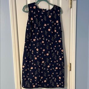 Floral Navy Sleeveless Dress